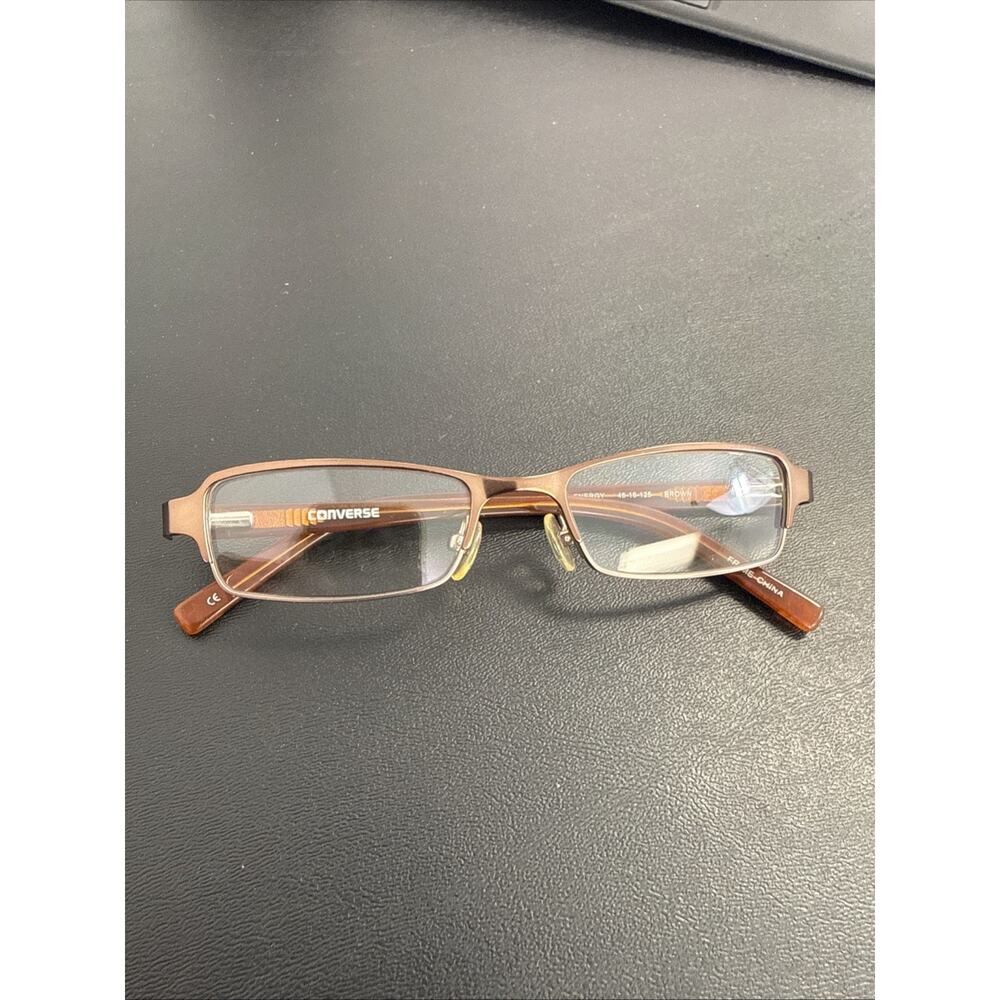 Converse Eyeglasses Frame Energy Kids Youth Brown Rectangle 46-16-125 One Star